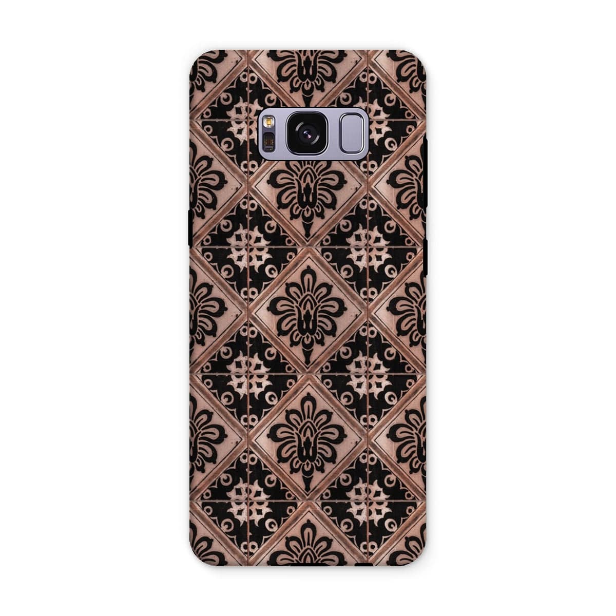 Casezest Mobile Phone Case for Samsung Galaxy S8 Plus / Matte Old Diamond Flower Tile Design