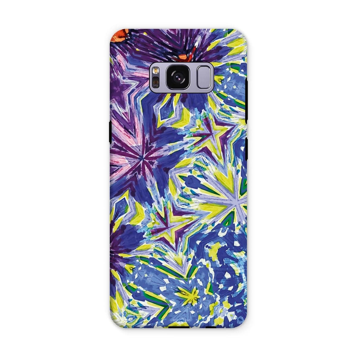 Casezest Mobile Phone Case for Samsung Galaxy S8 Plus / Matte Purple Blue Flower Star Design