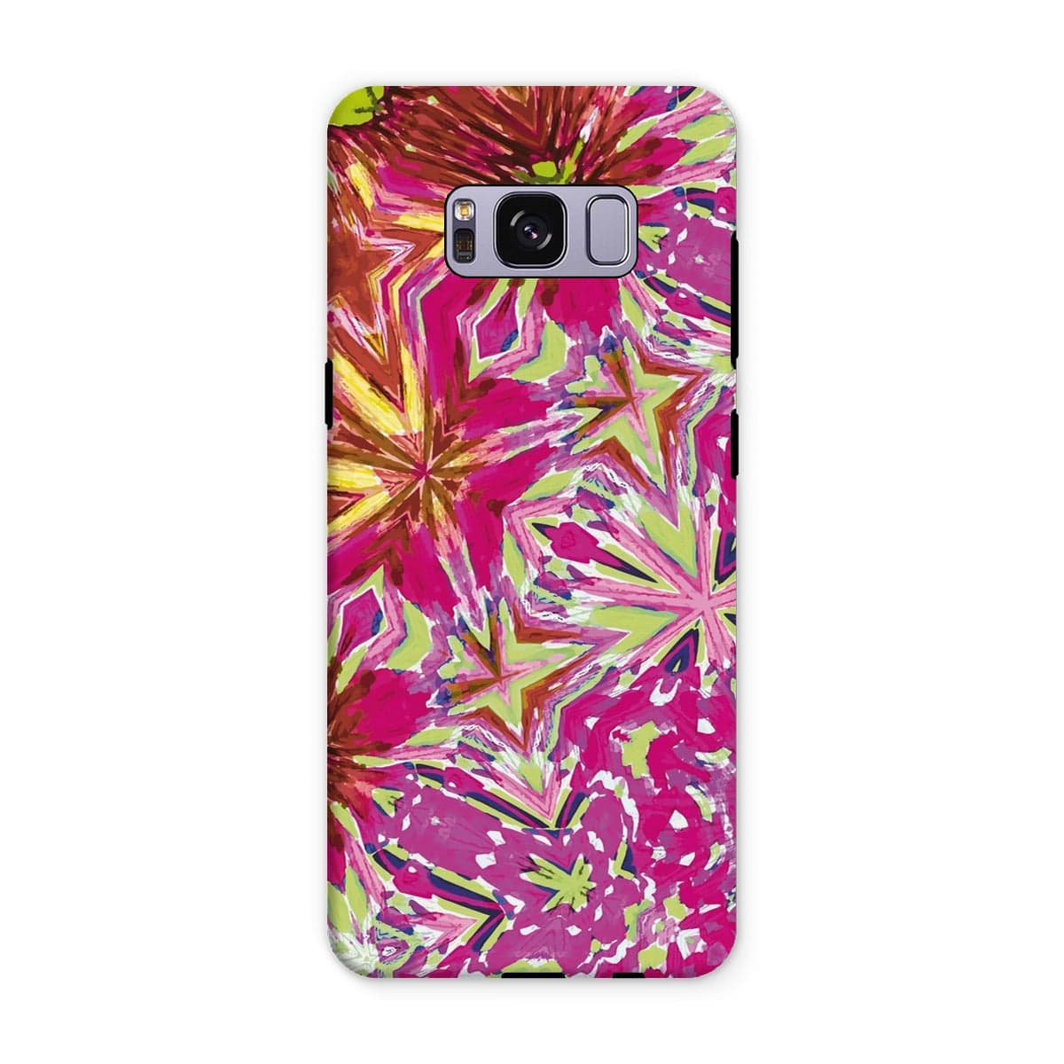 Casezest Mobile Phone Case for Samsung Galaxy S8 Plus / Matte Red Pink Flower Star Design