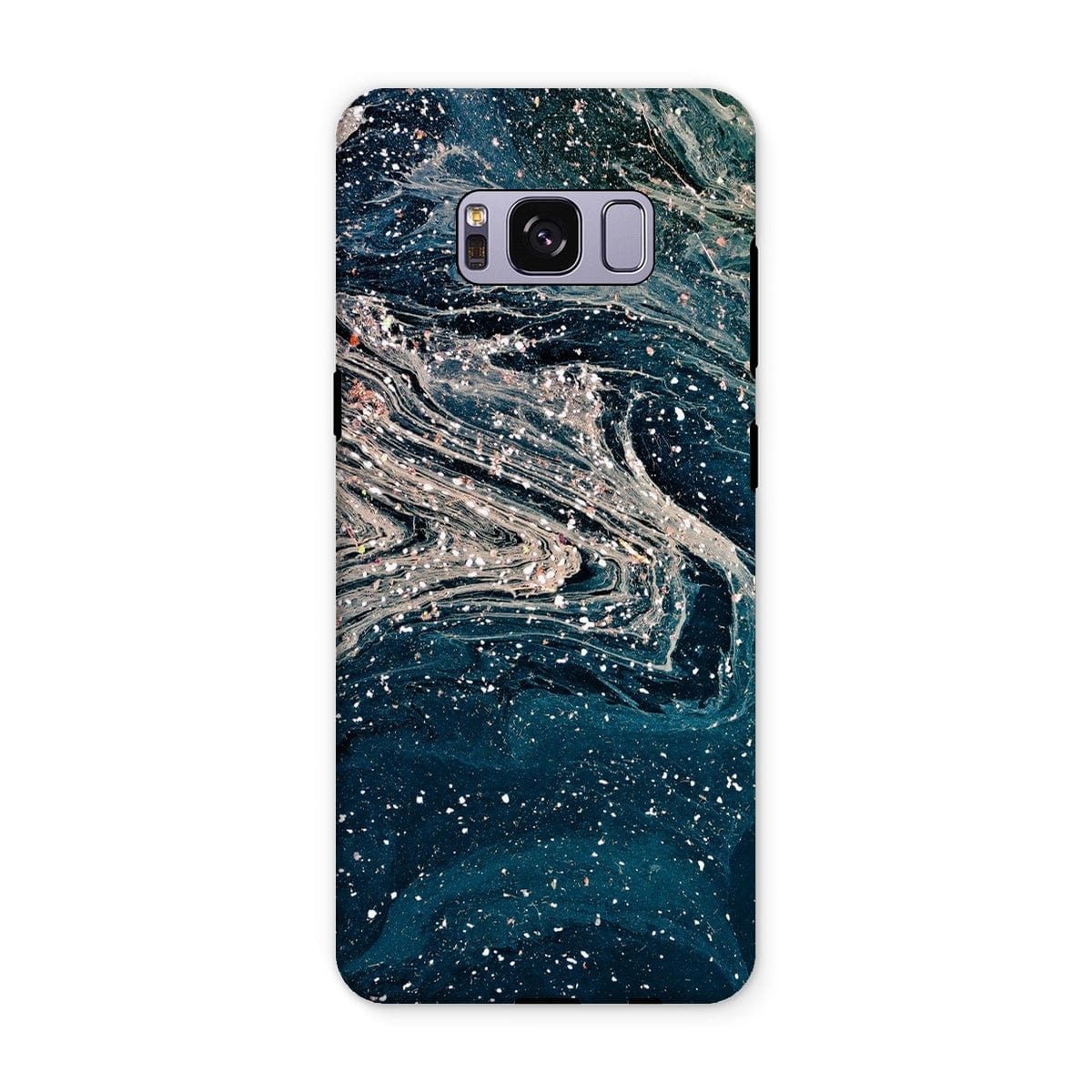 Casezest Mobile Phone Case for Samsung Galaxy S8 Plus / Matte White Blue Abstract Design